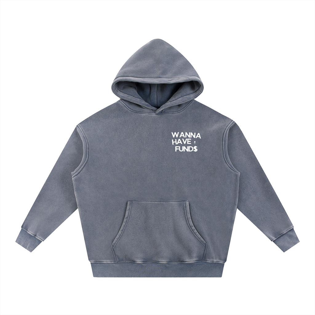 "NYC" Snow Wash Fleece Hoodie