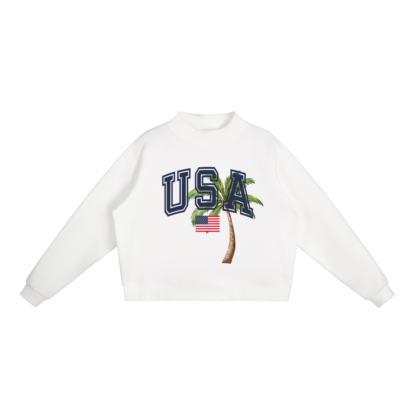 "USA" Mock-Neck