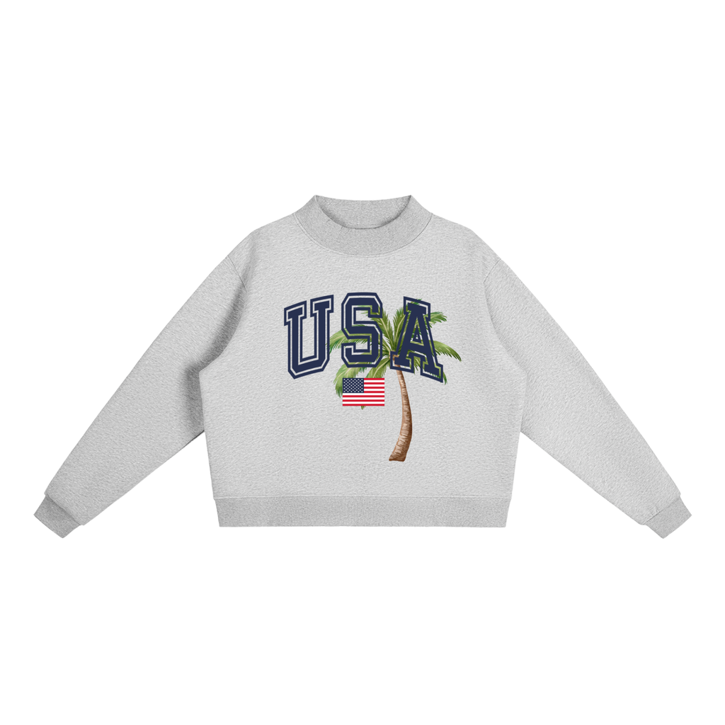 "USA" Mock-Neck