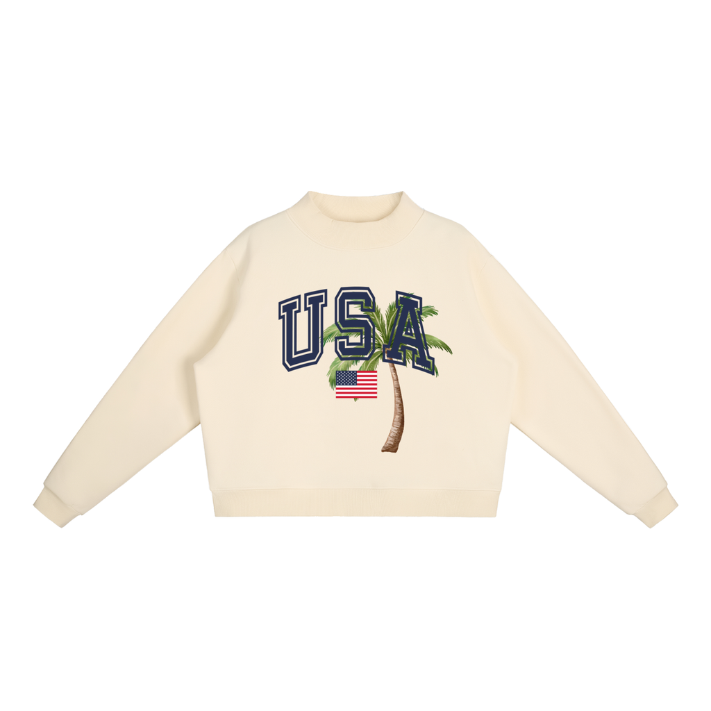 "USA" Mock-Neck