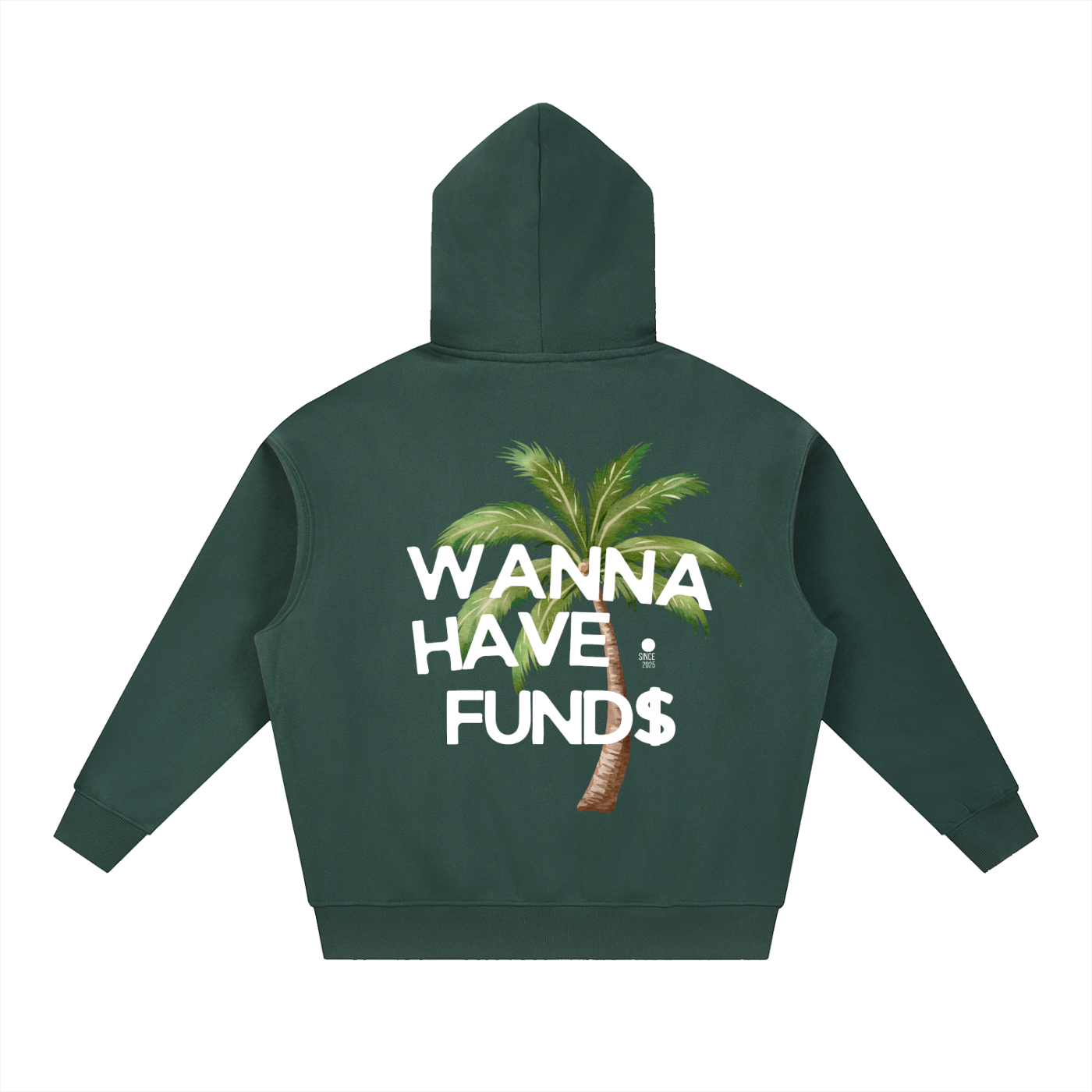 "PALMS" Essential Oversized Boxy Fit Fleece Hoodie