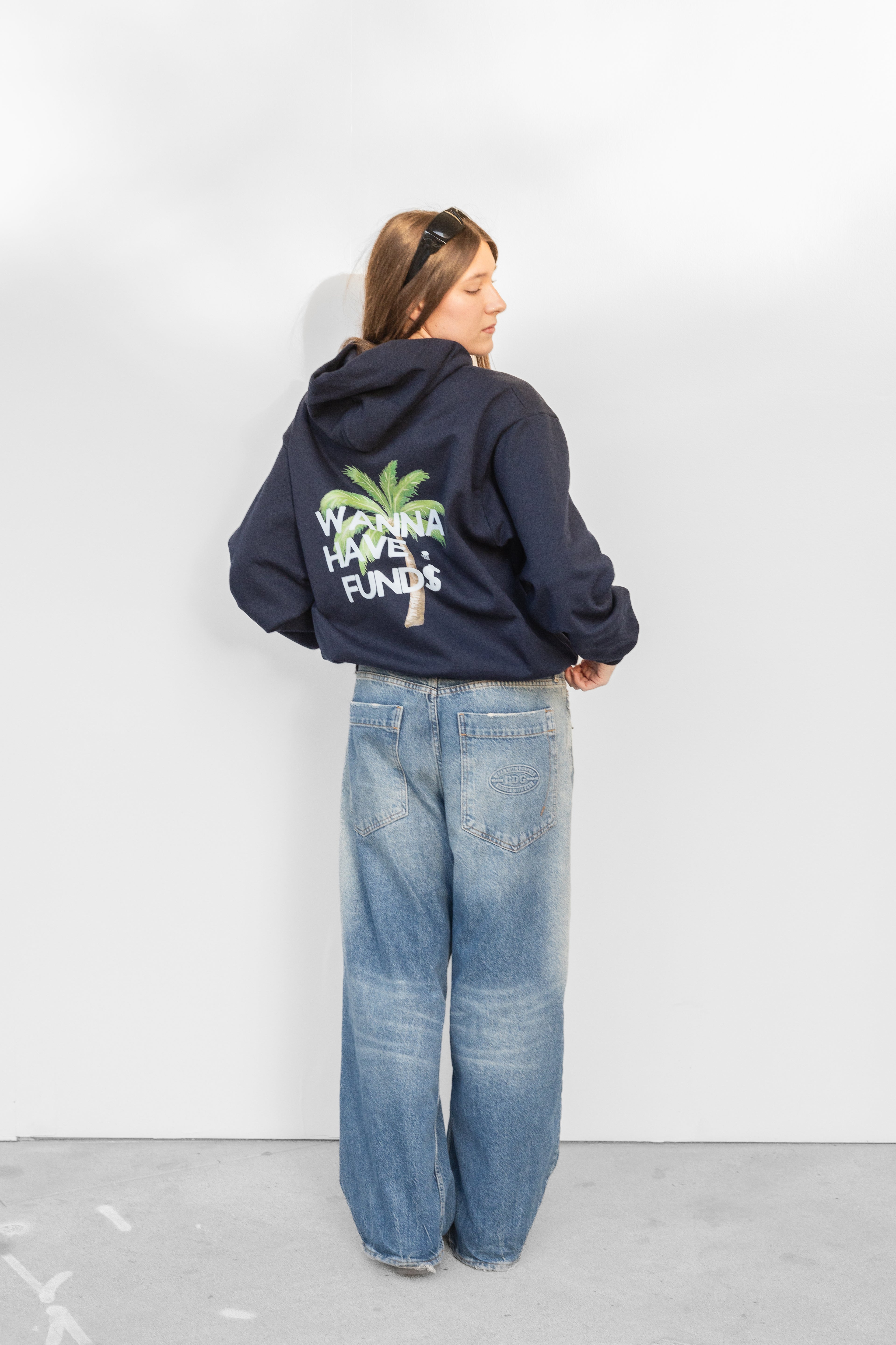 "PALMS" Essential Oversized Boxy Fit Fleece Hoodie