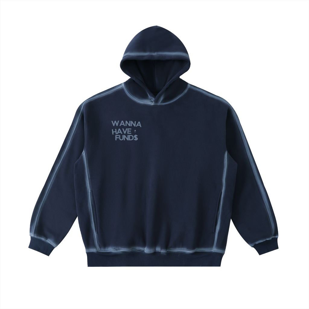 "DEEPDIVE" Sunfaded Edge Fleece Hoodie