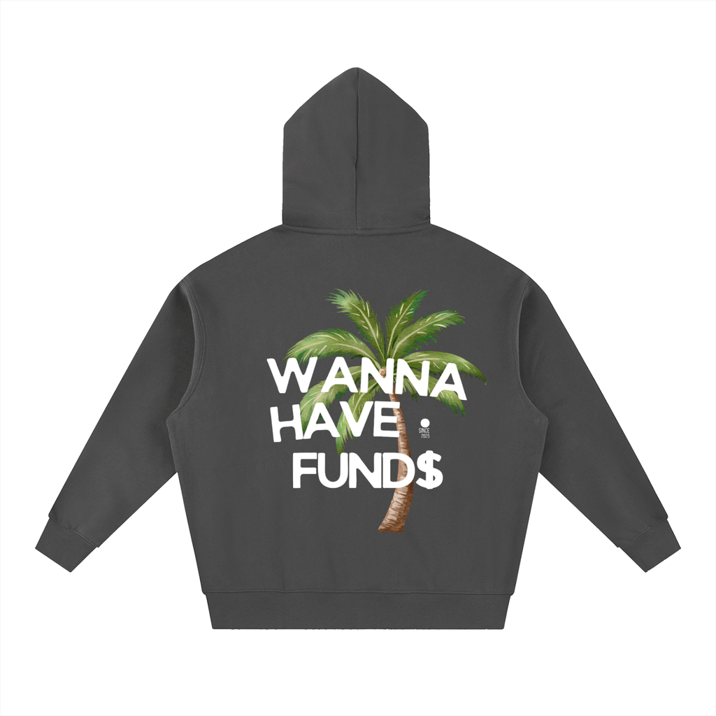 "PALMS"  Oversized Boxy Fit Fleece Hoodie